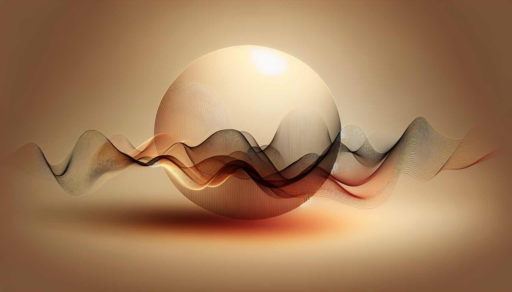 Abstract warm-toned music visualization