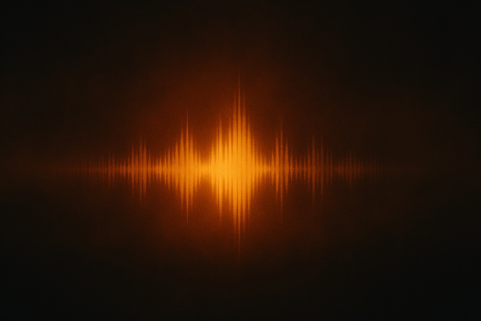 Abstract amber sound-wave visualization