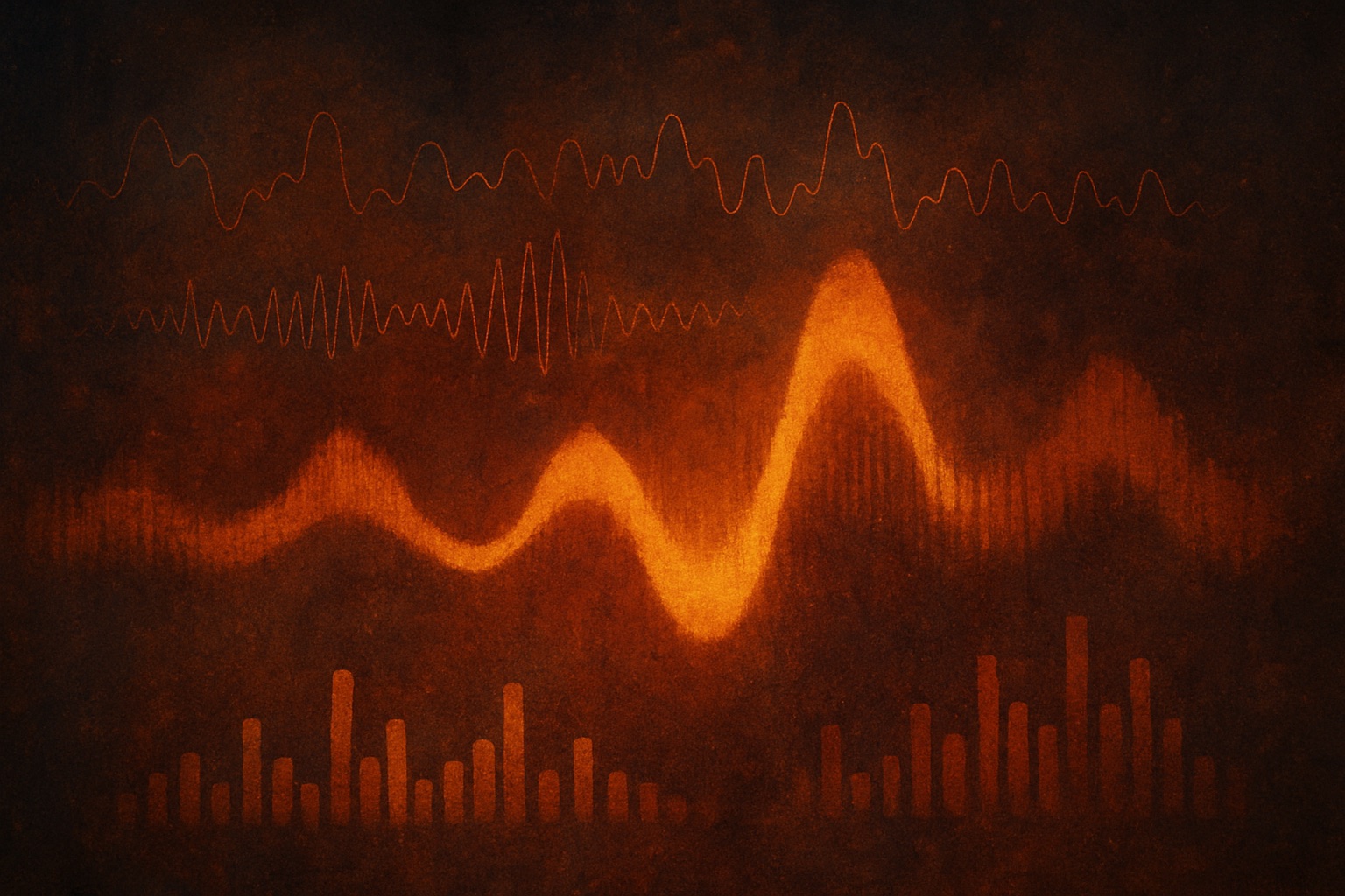 Abstract warm-toned visualization of this week's music