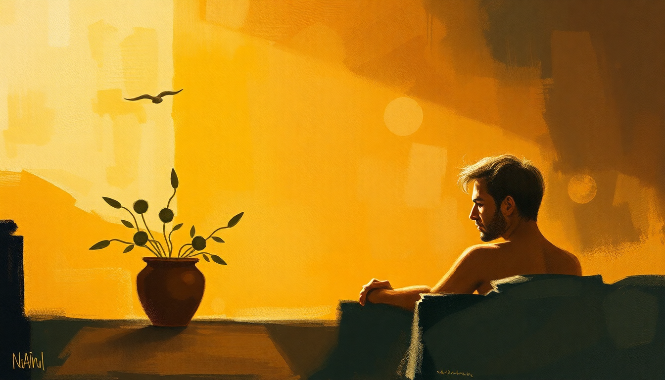 Abstract painting accompanying a letter to Just Breathe